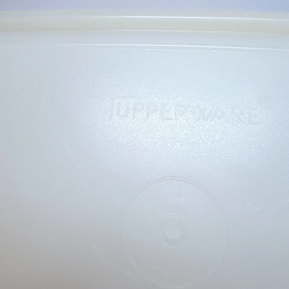 Vintage 1980’s Cream Colored Ice Cream Storage Container by Tupperware.